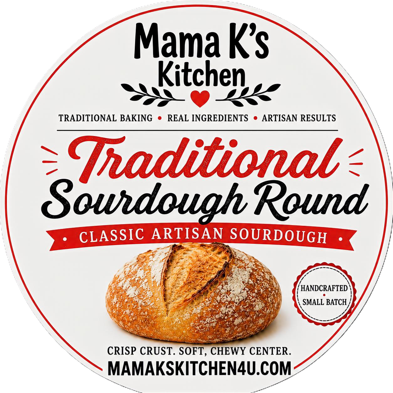 Traditional Sourdough Round label